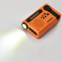 Radio Portátil HanRongDa Con Luz LED Y Generador De Manivela Solar Energía Solar Batería De 2000mAh Alarma SOS Para Emergencias Exteriores - details 8