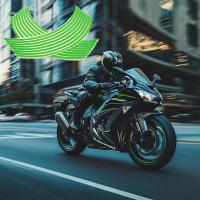 Pareja De Pegatinas De Reflejo Para Ruedas De Motocicleta PVC Tamaño 18 Pulgadas Adornos Modificados Para Neumáticos - details 2
