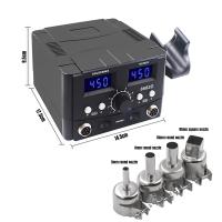Estación de soldadura Digital LED 2 en 1, 800W, pistola de aire caliente, estación de retrabajo, soldador eléctrico para teléfono, PCB, IC, SMD, soldadura BGA - details 2