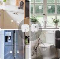 Candado blanco de 2 piezas para refrigerador con código - Candado infantil para refrigerador - Candado de combinación autoadhesivo para refrigerador - Cerradura de seguridad para puerta de refrigerador, armarios con ventana, roperos - Candado para bebés - - details 3