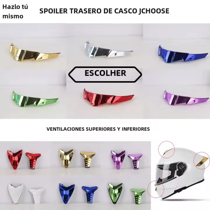 Spoiler Trasero Para Casco De Motocicleta Uchoose Serie 900 Piezas De Repuesto Para Casco Modular Con Capucha Vuelta - 1