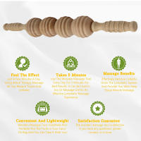 Masajeador De Madera Manuales Para Alivio Del Músculo Herramienta De Terapia Corporal Rodillo De Masaje Para Celulitis Trigger Point Stick - details 7