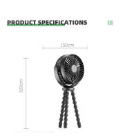Ventilador plegable de escritorio USB, miniventrador de Mano para cochecito de Bebe al Aire Libre, Silencioso, Pequeño, múltiple, pulpo, Verano - details 6