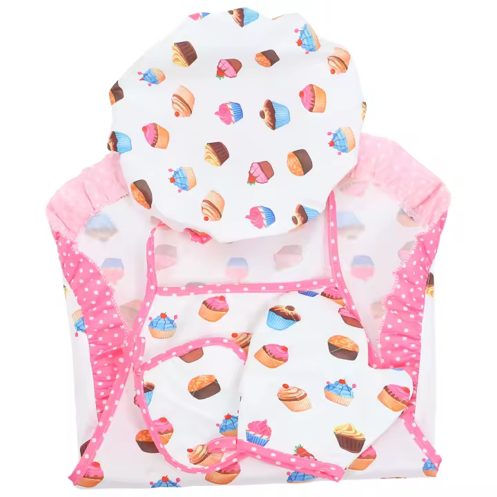 Delantal De Cocina Para Niños Y Niñas Conjunto De Herramientas De Cocina Para Chef Incluye Delantal Y Sombrero De Chef Para Niños Y Chicos - 1