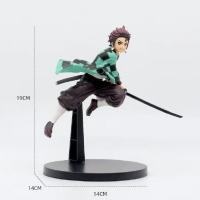Figura De Anime Demon Slayer 19cm Nezuko Tanjirou Zenitsu Inosuke Kyoujurou Giyuu Qposket PVC Juguete De Combate Regalo Para Niños - details 1