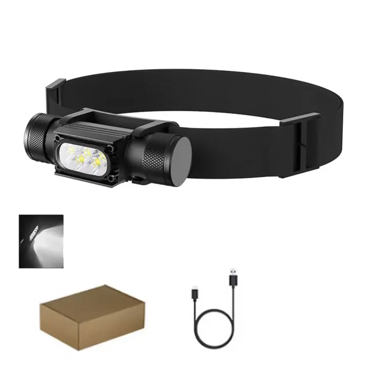 Mini Lámpara Frontal LED 1920LM Blanca 7000-8000K Con Memoria Y Tipo-C USB Para Camping Pesca Y Caza Luz De Mano Impermeable - 1