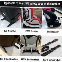Kit de montaje de anclaje de sujeción de asiento infantil universal para coche para conector de cinturón Isofix, negro - details 1
