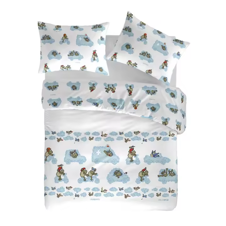 KUKUXUMUSU - Funda nórdica reversible EDICULOS 100% algodón, 144 hilos. Disponible en varios tamaños. Fabricado en ESpaña - 1