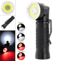 Linterna T6+COB LED Potente 4 Modos 90° Plegable Luz De Trabajo Linterna Táctica Con Cola Magnética Para Camping - details 2