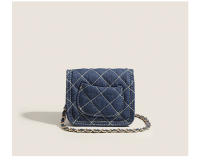 Bolso de mezcla para Mujer, nuevo modelo, Diseño de Nicho de moda, Cadena Cruzada, Pequeño Bolso Cuadrada, mini Bolso versátilla para Escritorio labial - details 7