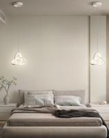 Lámpara Colgante Moderna De 3 Colores Decorativa Arte Diseñadora LED Para Dormitorio Estudio Sala De Estar Hogar Luz Creativa Colgante - details 0