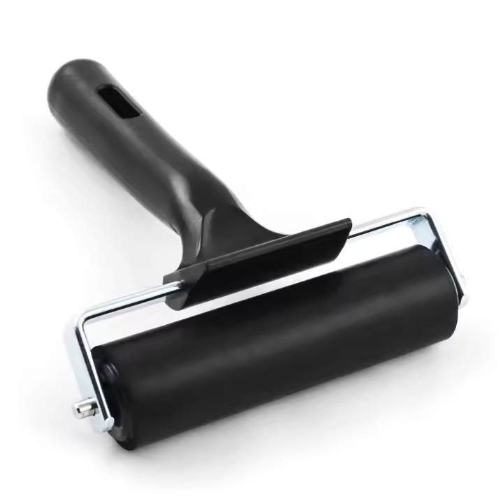 Carros de Goma para impresión, herramientas de Pintura al aceite para manualidades, Negros, 10 cm - 1