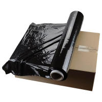 CM - Film Paletizar Negro Elástico. Bobinas Estirables de 1,25 Kg aprox, Ancho 50 cm, 23 micras Para Mudanzas, Envolver, Embalar, Precintar, Proteger. Packs de 1, 3 y 6 Rollos - details 1