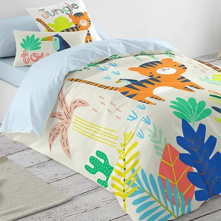 Naturals Funda Nórdica Modelo TIGER - Ambientes Naturales y Dibujos Intensos - 1