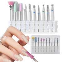 Juego De 10 Piezas De Cabezas De Pulido De Uñas De Acero Tungsteno Con Archillo Limpieza De Piel Muerto Y Herramientas De Manicura Pedicura - details 0