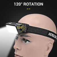 BORUiT K351 Linterna Frontal LED Potente Tipo-C Recargable Luz Cálida Impermeable Para Camping Pesca Torcha Frontal - details 4