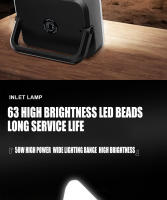 Lámpara Portátil BALDR Para Camping Con Carga Solar Capacidad Grande 4000mah Pantalla Inteligente Impermeable ABS Luz LED Para Exteriores - details 5