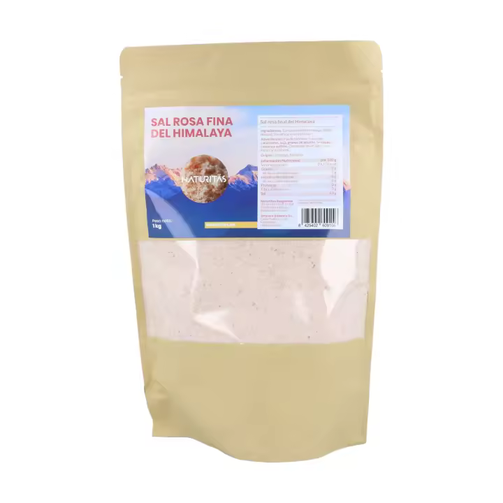 Sal Rosa Fina del Himalaya 1 kg NATURITAS  100% natural  Sin refinar  Sin aditivos  Sin GMO - 1