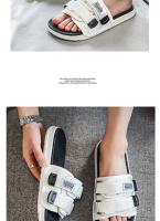 Zapatillas De Hombre Para Exterior E Interior Antideslizantes Con Suela Suave Cierre De Ganchillo Sandalias De Playa Estilo Casual Para Verano - details 12