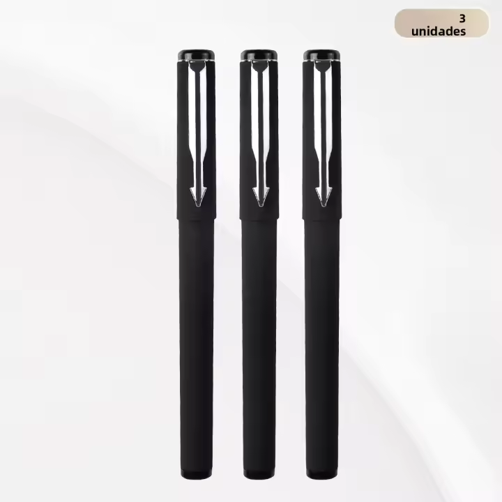 Lápiz Gel Negro WQN 0.5mm 3/6/12 Piezas Para Negocios Y Finanzas Escuela Y Oficina Material Plástico Tinta Gel No Erasable - 1