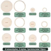 Plantillas De Corte Para Macramé Redondas 12Pcs Herramienta Para Hecho a Mano DIY Moldes De Madera Para Colgantes De Pared - details 1