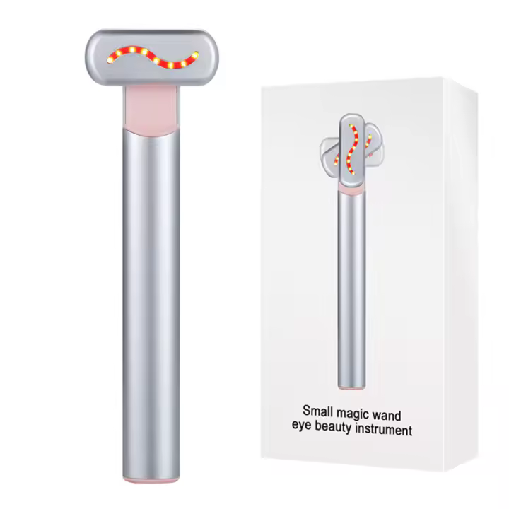 Dispositivo De Levantamiento Facial EMS Microcorriente Con Lámpara Roja Y Masajeador De Ojos Y Cuello Para Rejuvenecimiento De Piel Y Antiarrugas Recargable USB - 1