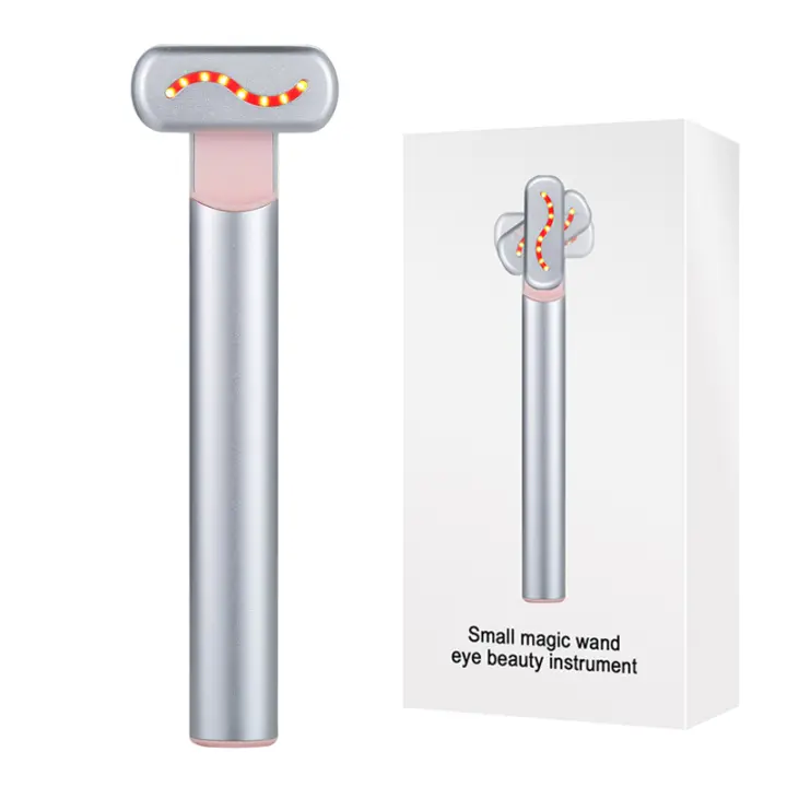 Dispositivo De Levantamiento Facial EMS Microcorriente Con Lámpara Roja Y Masajeador De Ojos Y Cuello Para Rejuvenecimiento De Piel Y Antiarrugas Recargable USB - 1
