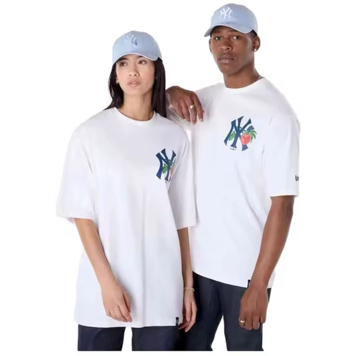 Camiseta de Manga Corta New Era New York Yankees Mlb para unisex en color blanco - 1