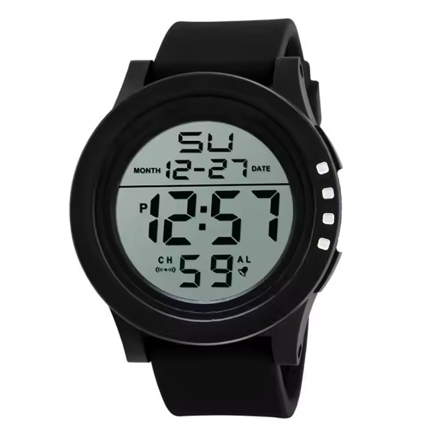 Reloj Deportivo Para Hombre YIKAZE Impermeable Con Luz Luminosa Multifuncional Militar Digital Reloj De Pulsera Electrónico Con Alarma Y Cronógrafo - 1