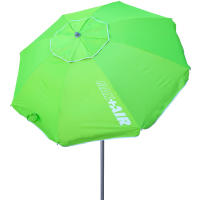 Aktive - Sombrilla playa antiviento 180 cm, 200 cm o 220 cm, Max Air, verde, forma octogonal, poliéster con protección UV50 y revestimiento plateado, 8 varillas fibra de vidrio, mástil inclinable Ø28/32 mm, incluye funda con asa, con ventilación superior - details 2