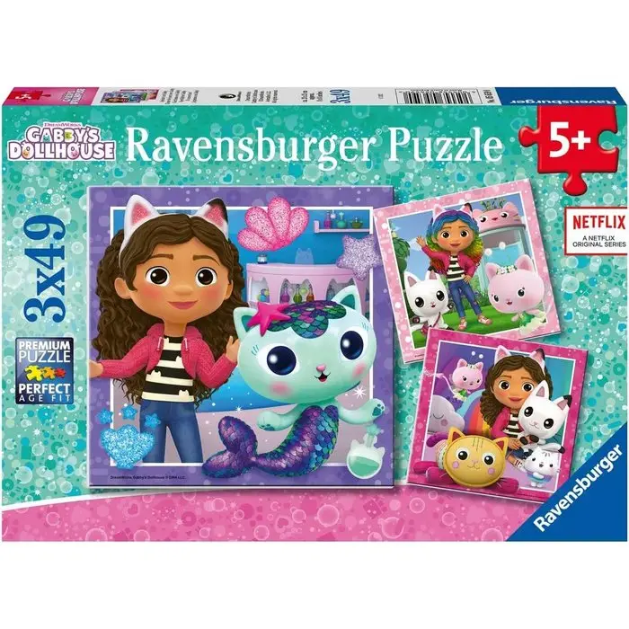 RAVENSBURGER PUZZLE 3X49 PZ GABBY S DOLLHOUSE PUZZLE 3X49 PZ 27x19x3 Cms. - 1