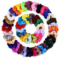 Scrunchies De Seda Y Satén Para Mujer Y Niñas Cinta Elástica De Pelo Accesorios De Moda Paquete De 10/30/50 Piezas - details 6