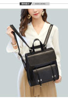 Mochila De Cuero Genuino Para Mujer Bolsa De Viaje Con Portátil Capacidad De 20-35 Litros Estilo Preppy Saco De Hombro - details 7