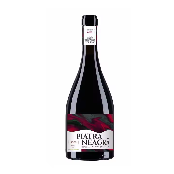 Piatra Neagra - Cabernet Sauvignon & Merlot & Saperavi 2017 Barrica - vino tinto, tranquilo, seco, de Chateau Cojusna, Moldavia - 1