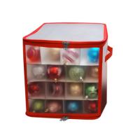 Caja De Almacenamiento Para Esferas De Navidad 64 Compartimentos Organizador De Decoraciones De Árbol De Navidad Divisores De Juguetes Material De Seda PP - details 5