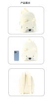 Mochila de pana para estudiantes, informal, con dibujos animados, de gran capacidad, con diseño de oso de peluche - details 5