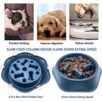 Tazón Lento Alimentador Para Mascotas Grande Capacidad Antideslizante Y Anti-choque Alivia El Ansiedad En Perros Y Gatos Suministro De Alimentos - details 3