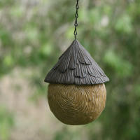1pc Adorno De Jardín Exótico En Forma De Nido De Pájaro Duradero Y Cómodo Para Invierno Decoración Única Para Exterior - details 4