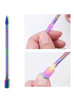 Set De 4 Herramientas De Arte De Uñas De Acero Inoxidable Con Cabeza Doble Para Eliminar Piel Muerta Y Planificar Uñas - details 2