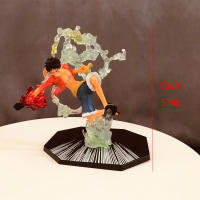 Figura De Acción One Piece Luffy Con Portgas·D· Ace Y Roronoa Zoro Estatua Colección PVC Juguete Para Niños Regalo De Cumpleaños - details 2