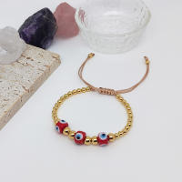 Pulseras De Ojos Turcos Múltiples Colores Para Mujer Con Cuentas Plateadas Doradas Accesorios De Moda Bohemia Geométricas - details 6