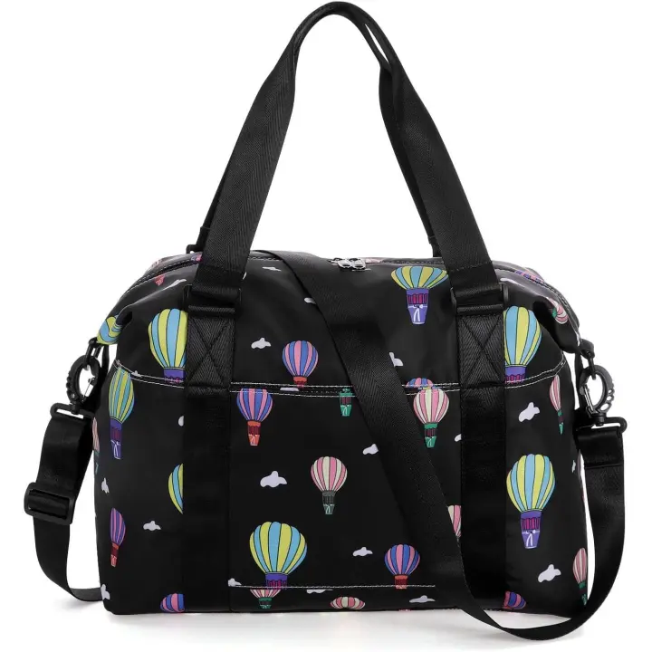 Unisex Bolsa de Viaje Grande Bolsa Deporte Ligero Bolsa Gimnasio Hombre Impermeable Bolsa de Fin de Semana Mujer Plegable Duffel Bag con Bandolera para Fitness, Natación, Camping, Entrenamiento - 1