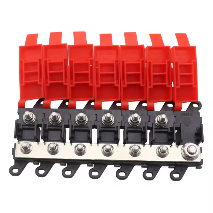 Bloque De Fusibles Midi Para Coche 3/4/5/6 Caminos Soporte De Fusible De 200A Tipo De Distribución De Energía Para Coche Camión RV - 1
