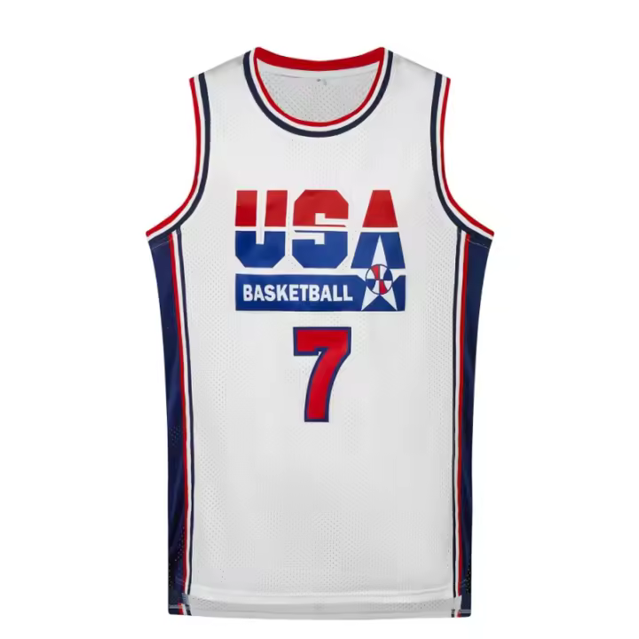 Camiseta De Baloncesto Para Hombres USA#7 Transpirable Cuello Redondo Deportiva Sin Mangas Uniforme De Entrenamiento Para Niños Nuevo Diseño Tops - 1