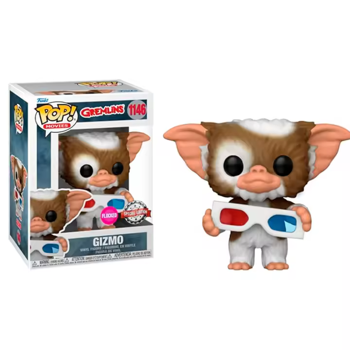 Funko  Gizmo Flocked EXclusivo with glasses con gafas  funko Pop 1146  Funko Pop - 1