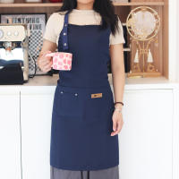 Bib Apron Ajustable De Moda Para Cocina Con Bolsillos Impermeable Y Antiaceite Para Chef De Restaurante Trabajo En La Cocina Uniforme De Barbero Para Hombres Y Mujeres - details 17