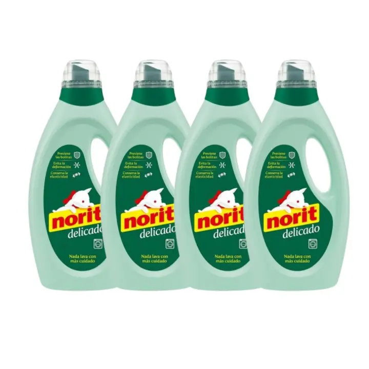 Pack 4- Detergente Norit Delicado 1125ML + 90ML - 1