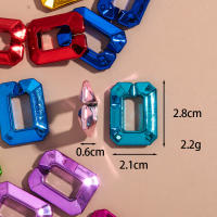 20pcs Cuentas De Acrylico Metálico Para Hacer Pulseras Collares Y Aretes Colorido Ovalado 21x28mm Accesorios De Joyería DIY - details 0