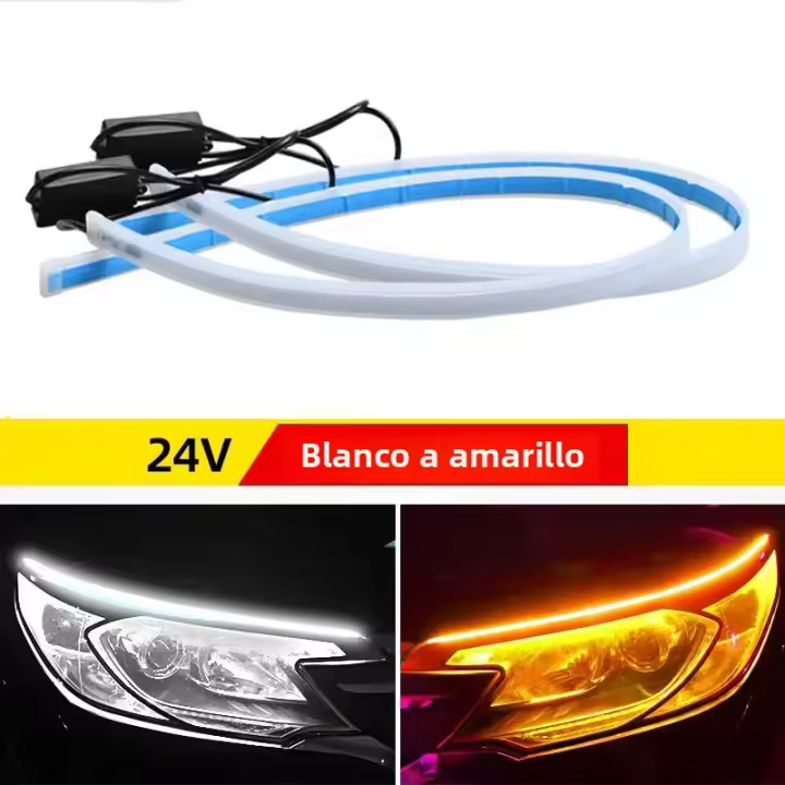 Lámpara De Señalización LED 24V Para Camión Luz Diurna De Alta Brillo Impermeable DRL Faros Y Freno Luz De Advertencia - 1