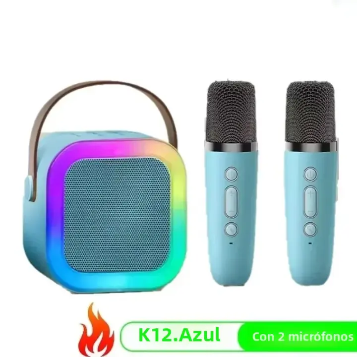 Máquina De Karaoke Bluetooth K12 Con Sistemas De Altavoces PA De 5.3 Y 1-2 Micrófonos Inalámbricos Para Cantar En Casa Regalos Para Niños - 1